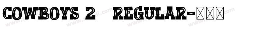 Cowboys 20 Regular字体转换